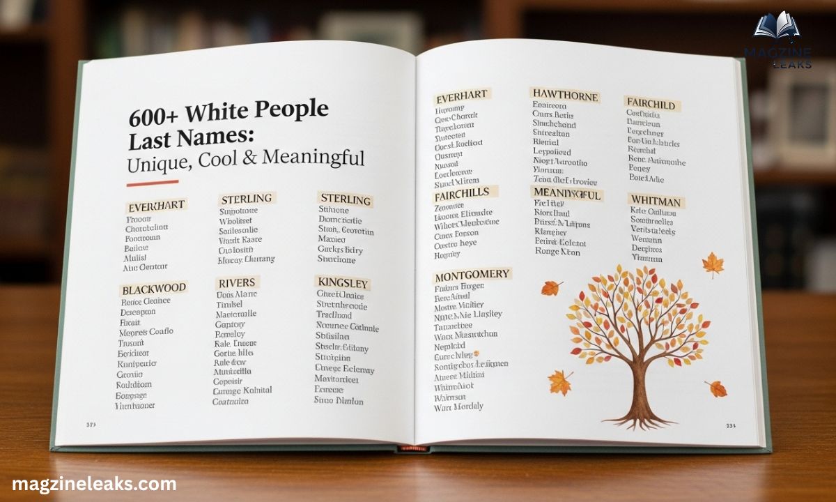 600+ White People Last Names Unique, Cool & Meaningful