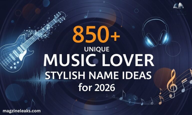 850+ Unique Music Lover Stylish Name Ideas for 2026
